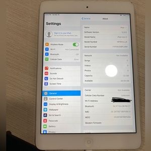 White IPad Mini 2 32GB